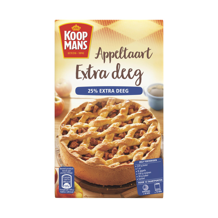 Koopmans Appeltaart extra deeg (Pak, 550g)