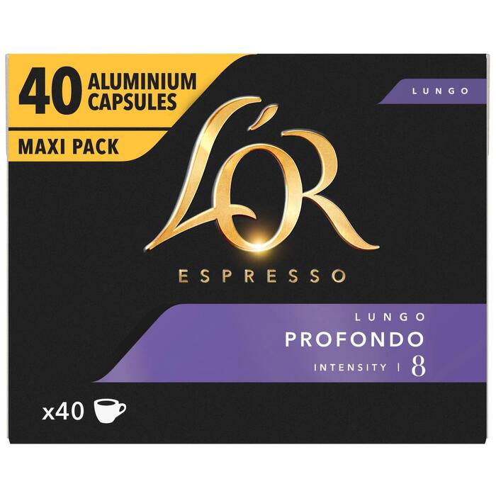 L'OR Espresso Lungo Profondo Aluminium Capsules Maxi Pack 40 Stuks 208 g (40 × 5.2g)