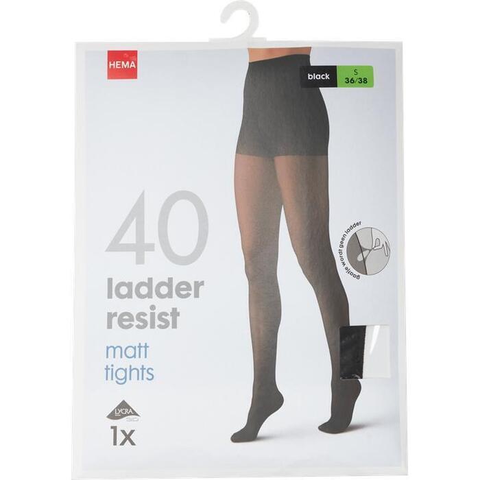 HEMA Panty Ladder Resist 40D 36/38, Zwart 1 Stuk