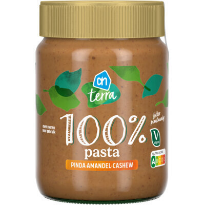AH Terra 100% pinda-amandel-cashewpasta (340g)