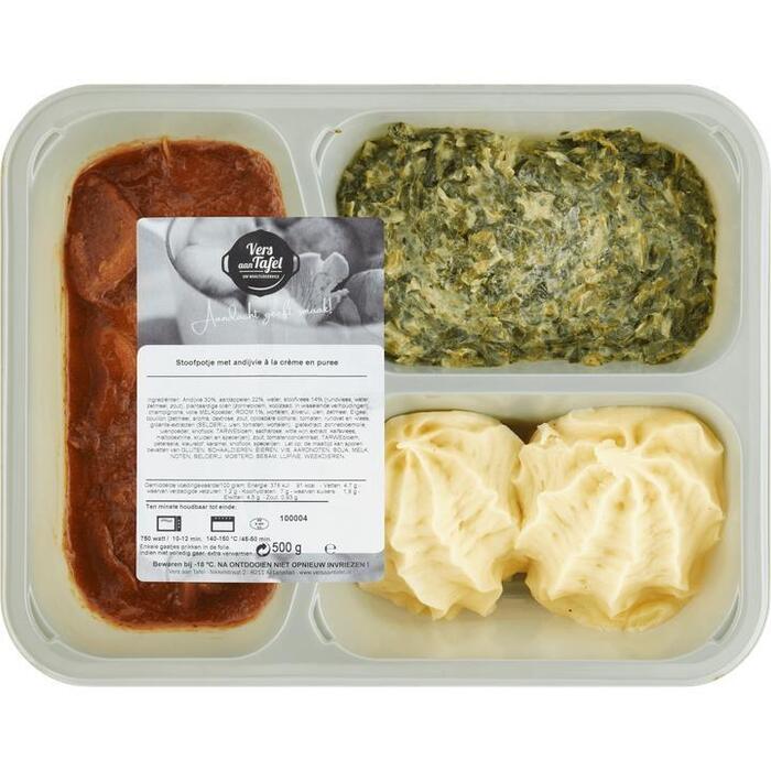 Vers Aan Tafel Stoofpotje met Andijvie à la Crème en Puree 500 g (500g)