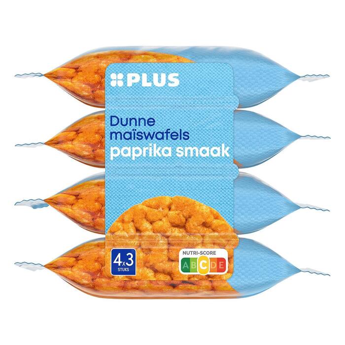 PLUS Maiswafels Paprika (Set, 104g)