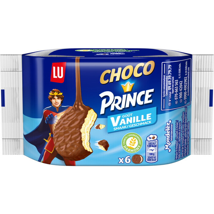 LU Prince Choco Prince Vanille Smaak 28,5 g (171g)