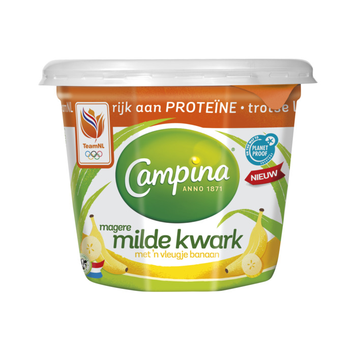Campina magere kwark met een vleugje banaan 500 g (500g)