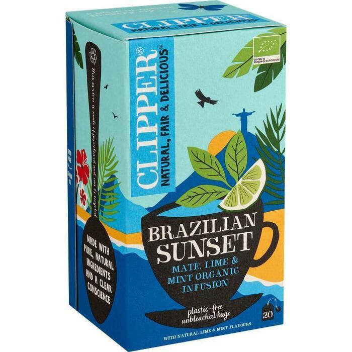 Clipper Brazilian Sunset Maté, Lime & Mint Organic Infusion 20 Stuks 40g (40g)