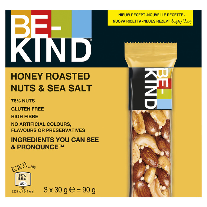 Be-Kind Honey roasted nuts & sea salt 3-pack (3 × 30g)