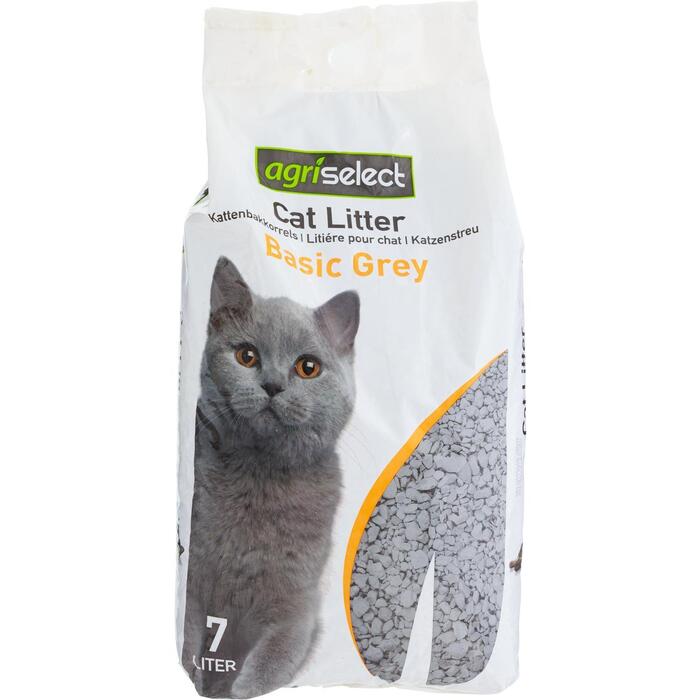 Agriselect Kattenbakkorrels Basic Grey 7L (7L)