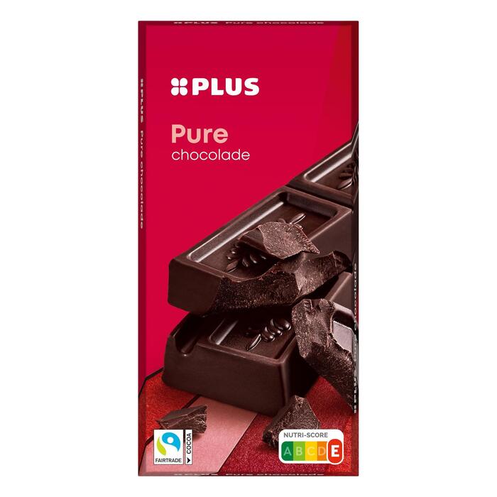 PLUS Chocoladereep puur Fairtrade (Doos, 200g)