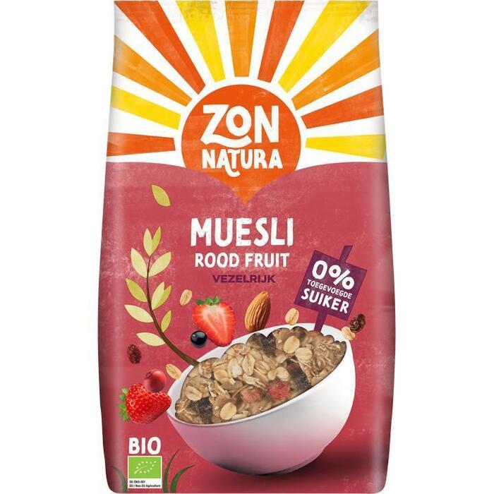 Zonnatura Muesli rood fruit (Zak, 375g)