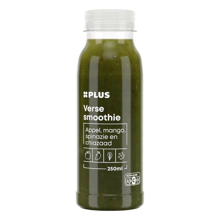 PLUS Mango spinazie chiazaad smoothie (Fles, 250ml)