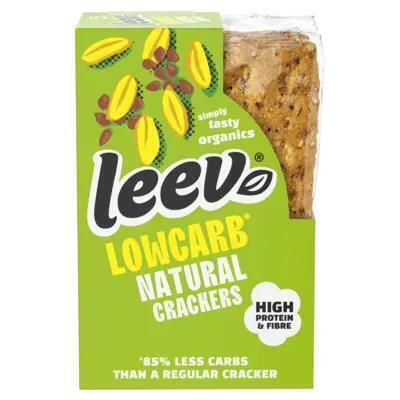 Leev Organic Qrackers Linseed 80 g (Doos, 80g)