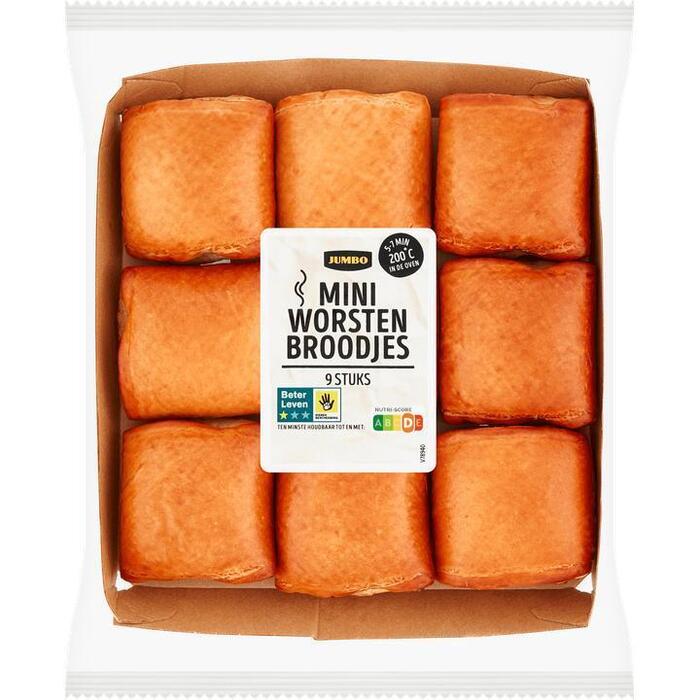 Jumbo - Mini Worstenbroodjes - 9 Stuks (270g)