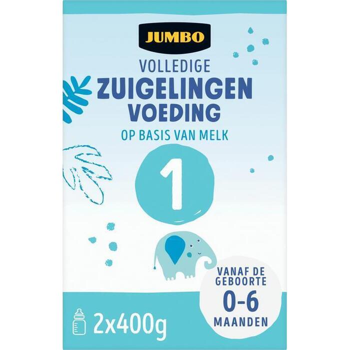 Jumbo 1 Volledige Zuigelingenvoeding 0-6 Maanden 2 x 400 g (2 × 400g)
