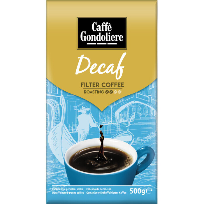 Caffe Gondoliere Decaf snelfiltermalling (500g)