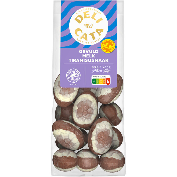 Delicata Paaseitjes gevuld melk tiramisusmaak (150g)