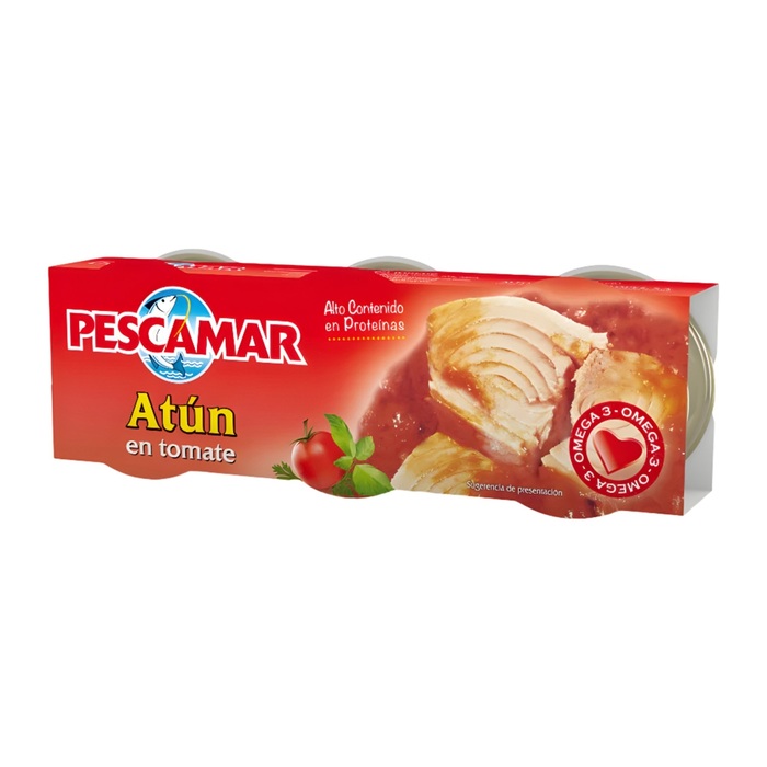 Vis Tonijn tomatensaus PESCAMAR pk 3x80g (240g)