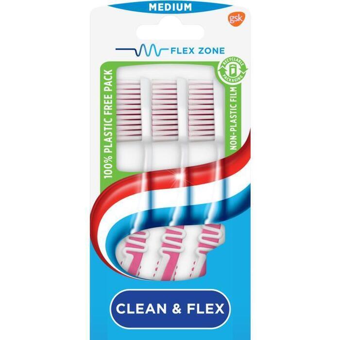 Aquafresh Clean&flex medium tandenborstel (blister)