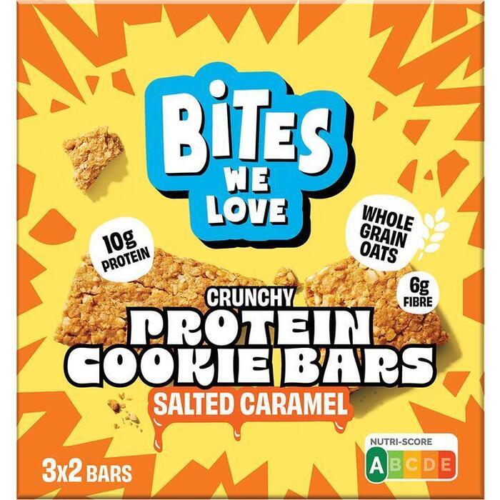 Biteswelove Crunchy Protein Cookie Bars Salted Caramel 120g