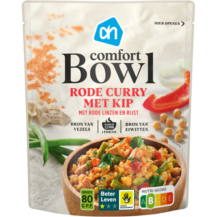 AH Comfort bowl rode curry met kip (400g)