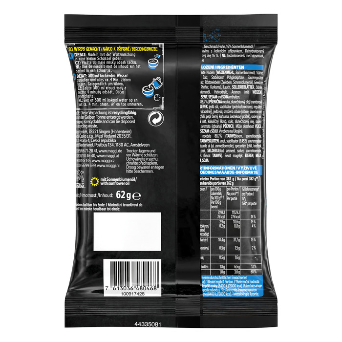 Snack noodle pouch kip (62g)