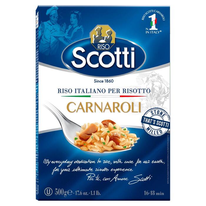 Riso Scotti Italian Superfine Carnaroli Rice for Risotto 500 g (Doos, 500g)