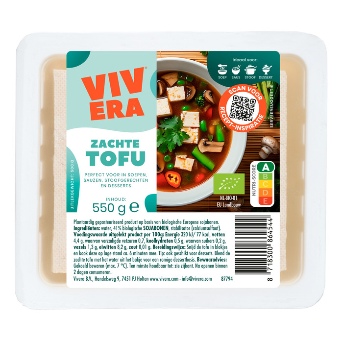 Vivera Zachte tofu (550g)