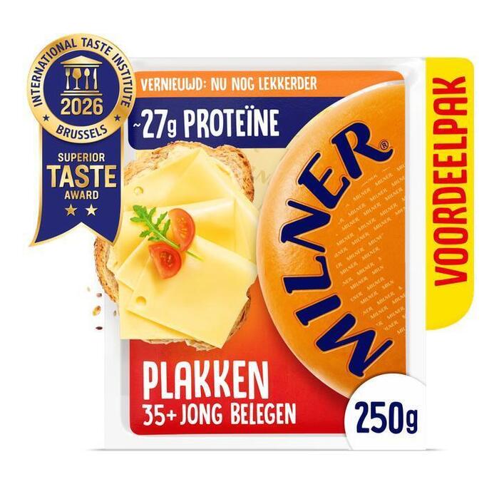 Milner Jong Belegen 30+ Kaas Voordeelpak 10 Plakken 250g (250g)
