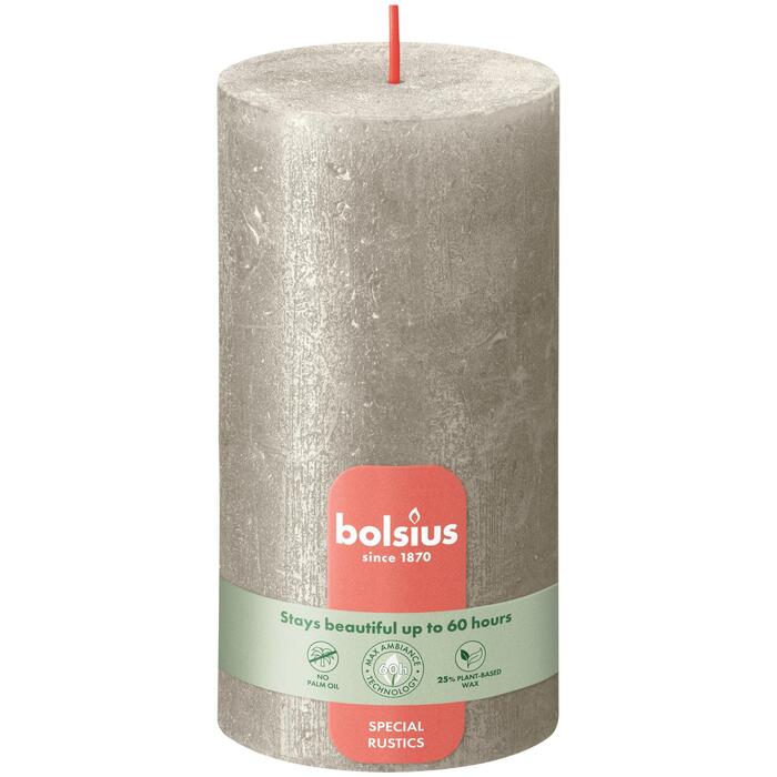 Bolsius Shine rustiek 13 cm champagne