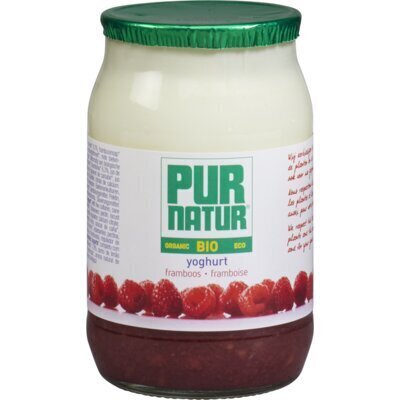 Biologische yoghurt framboos (pot, 150g)