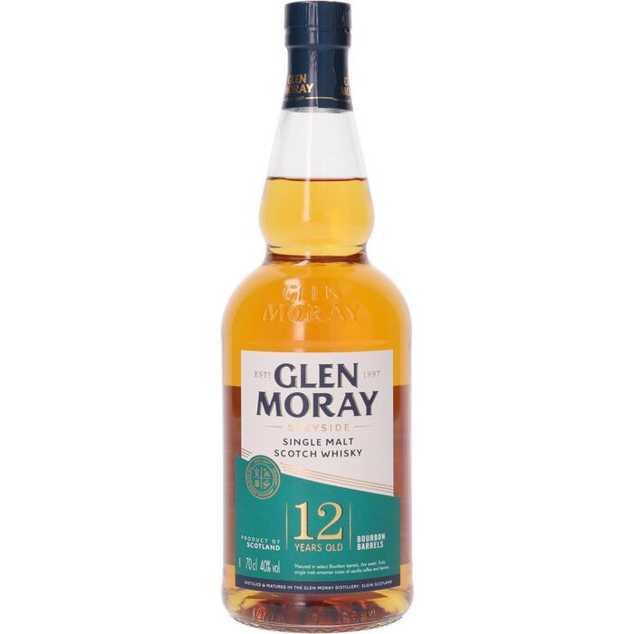 Glen Moray Single malt whisky 12 years (rol, 0.7L)