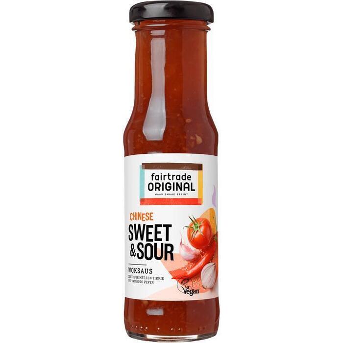 Fairtrade Original Woksaus zoet-zuur (Fles, 170g)