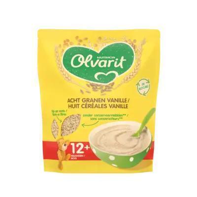 Olvarit Acht granen met vanillesmaak 12+m (Zak, 200g)