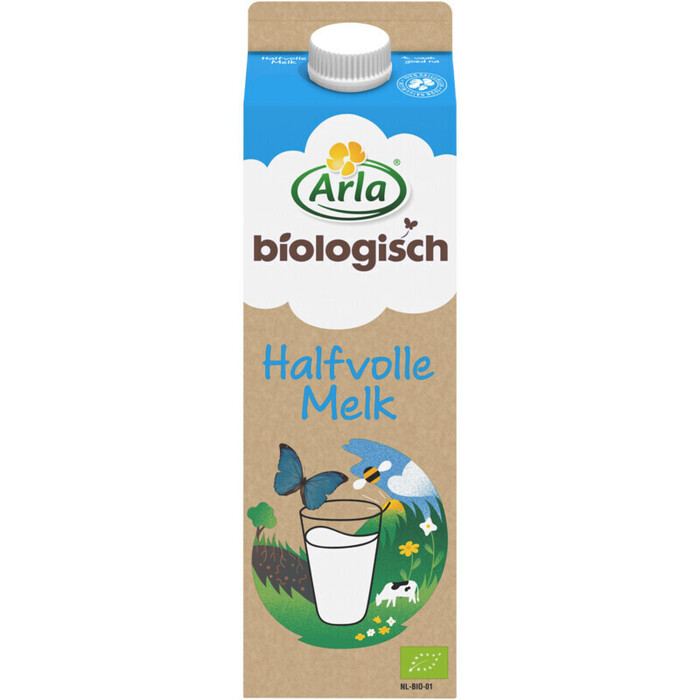 Biologische Halfvolle Melk (Pak, 1L)