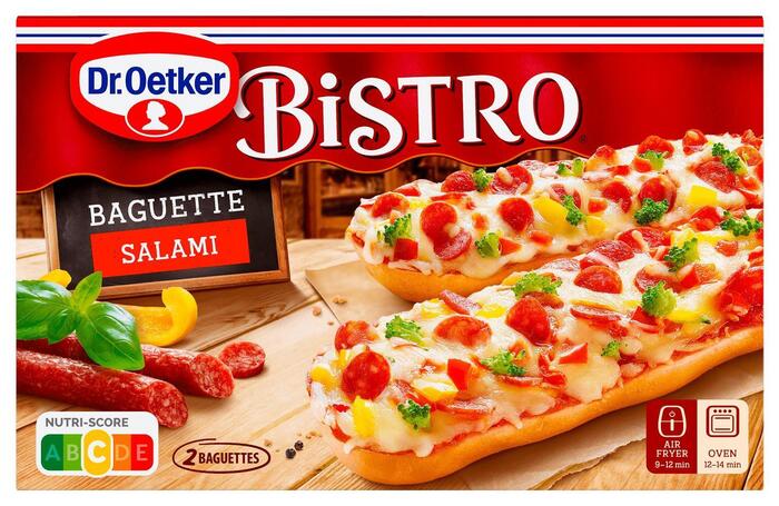 Dr. Oetker Bistro classique baguette salami 2 x 125 g (Doos, 250g)