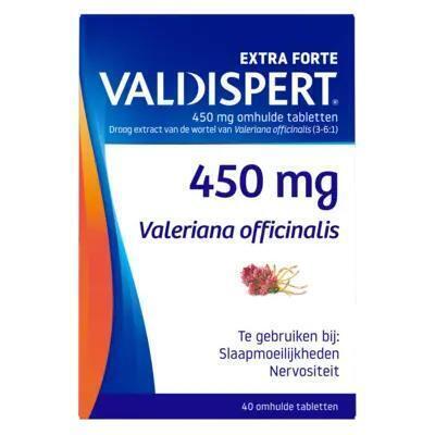 Valdispert Extra forte 450 mg tabletten (Doos, 40g)
