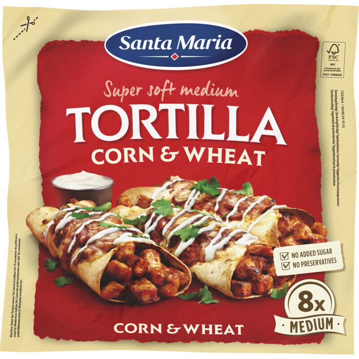 Santa Maria Corn & wheat tortilla (336g)