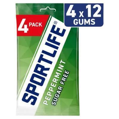 Sportlife Sugar Free Gums Peppermint 4 x 18g (72g)