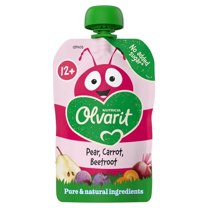 Olvarit Knijpfruit Peer Wortel Rode Biet 12+ Maanden 100 g (Zak, 100g)