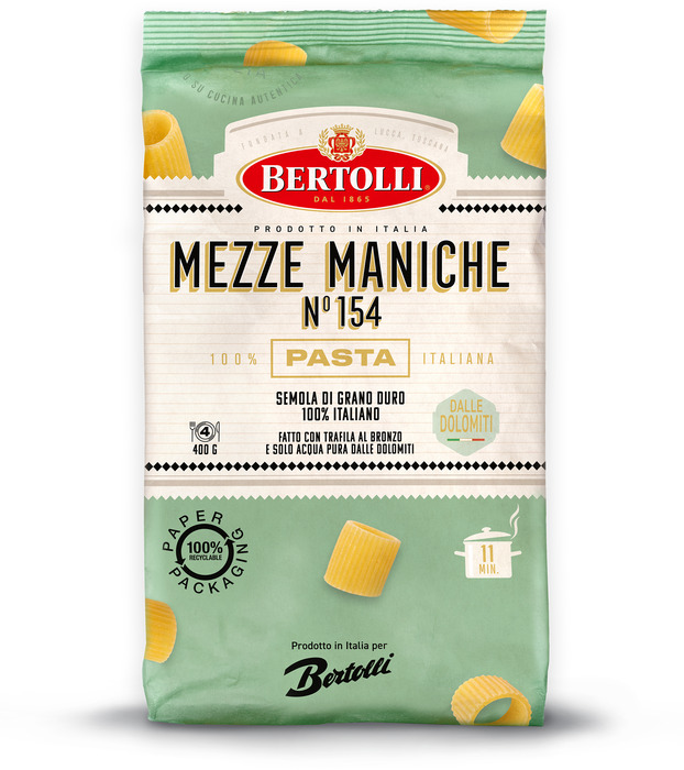 Bertolli Pasta mezze maniche no 154 (400g)