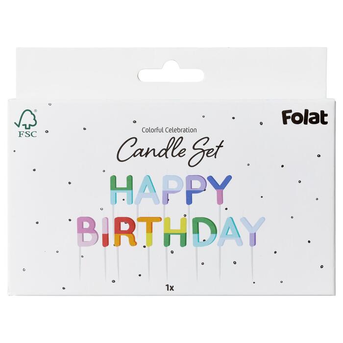 Folat Kaarsen HAPPY BIRTHDAY
