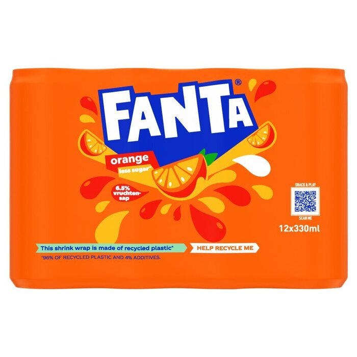 Fanta Orange Blik 12 x 0,33 L (blik, 33cl)