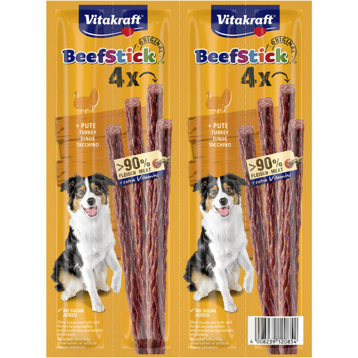 Vitakraft Original Beef Stick + Turkey 4 Stuks 48 g (48g)