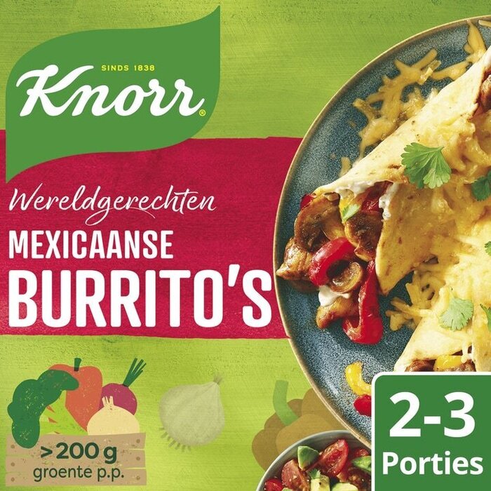 Knorr Wereldgerechten Maaltijdpakket Mexicaanse Burrito's 228g (Doos, 228g)