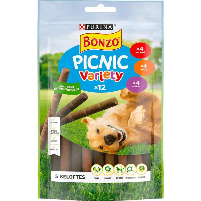 PURINA® Bonzo® Picnic Variety snacks 100 g (Zak, 100g)