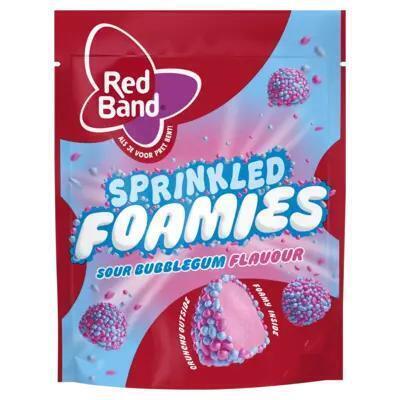 Red Band Sprinkled Foamies Sour Bubblegum snoep 150g (150g)