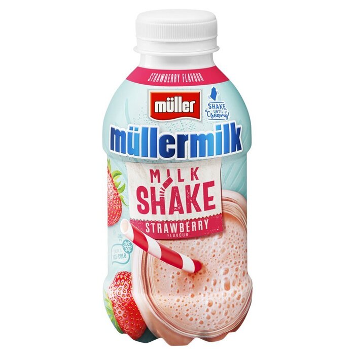 Müllermilk milkshake aardbei 381 ml (400g)