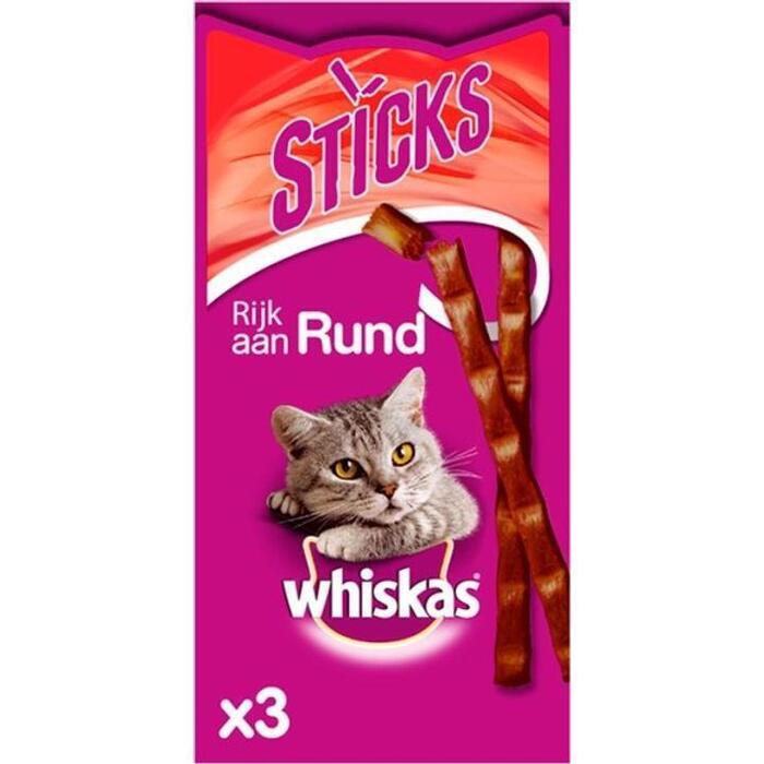Whiskas Kattensnacks rund 3 sticks (Set, 18g)