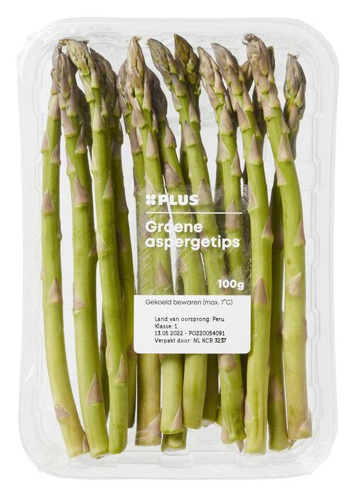 Aspergetips groen (Mand, 100g)