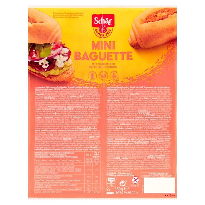 Schär Gluten Free Mini Baguette 2 x 75 g (Pak, 75g)