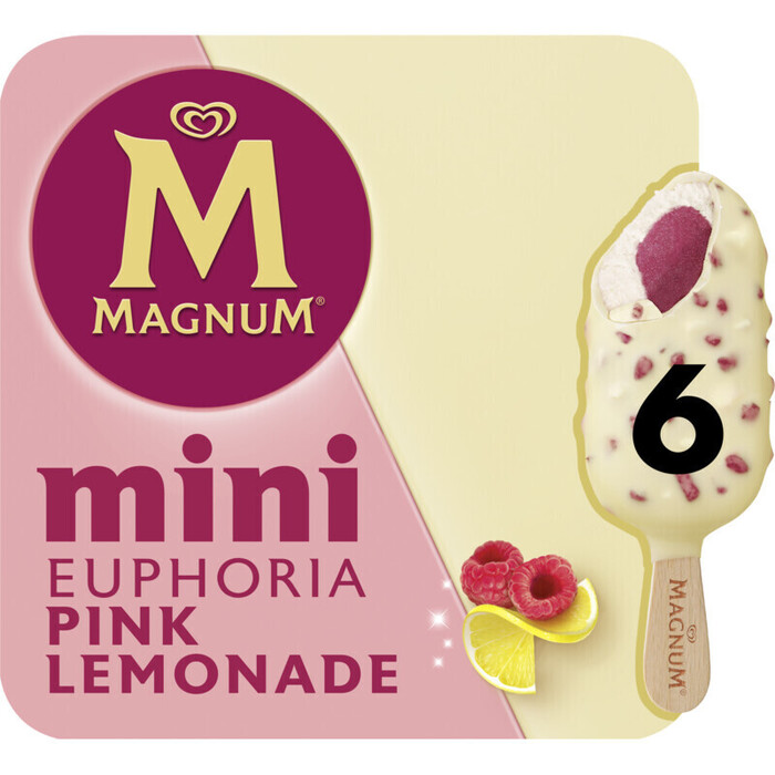Magnum Mini Euphoria Pink Lemonade 6x55ML (258g)